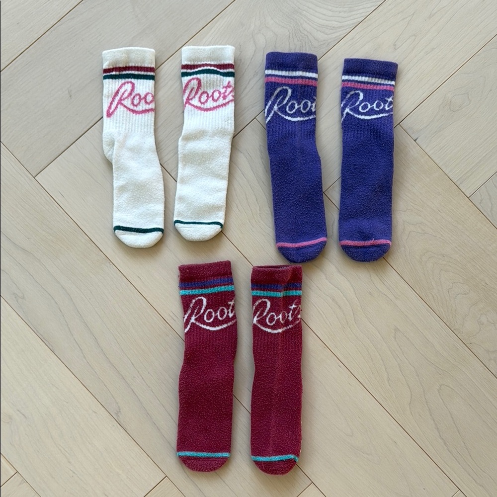 Roots Colorful Crew Socks Trio